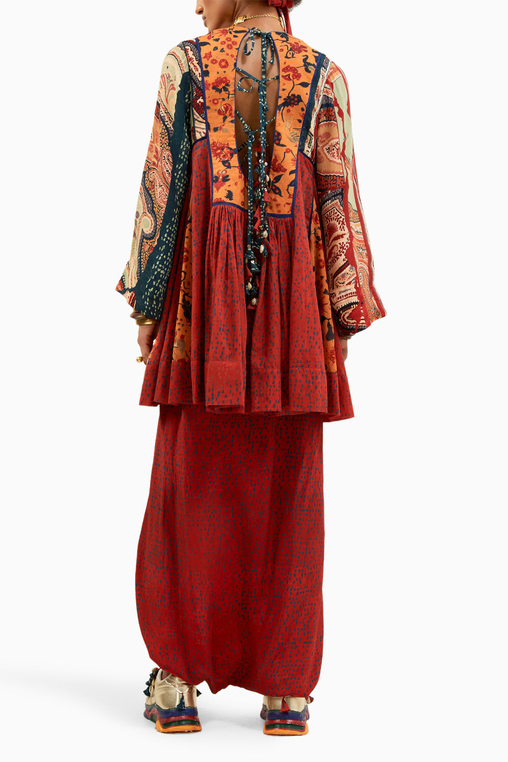 Multi Afghan Tunic Set