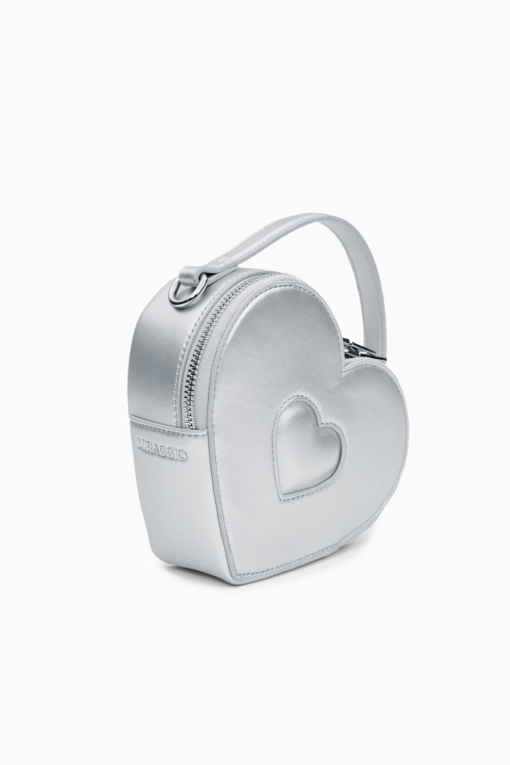 Silver Sweet-Heart Crossbody Bag