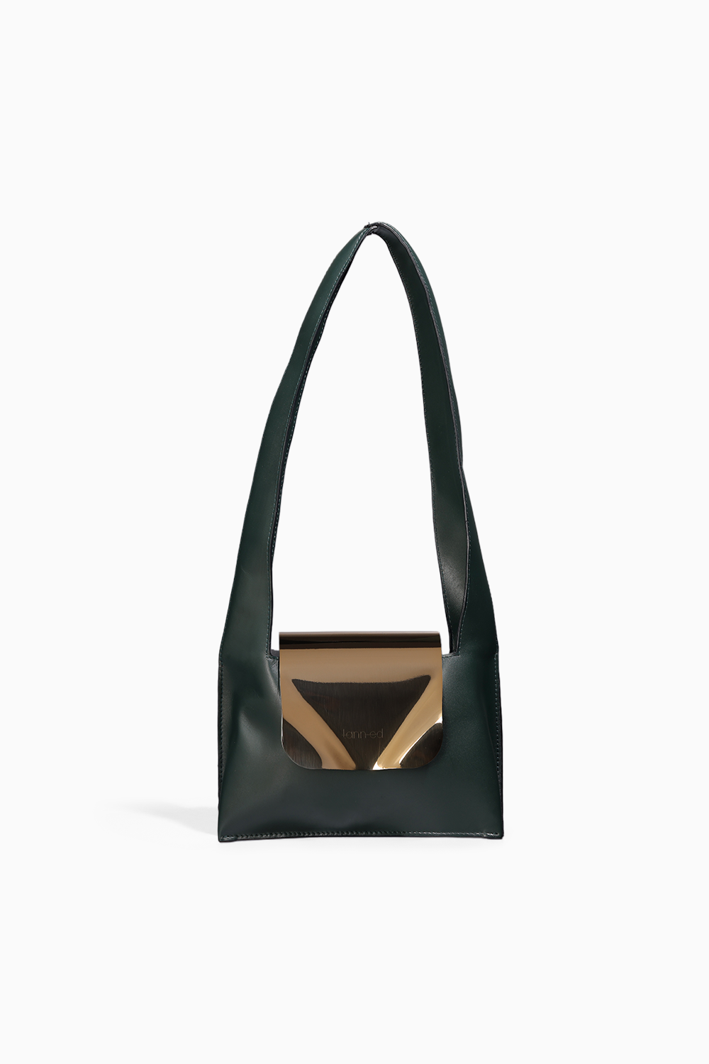 Carmine Green Metal Flap Bag