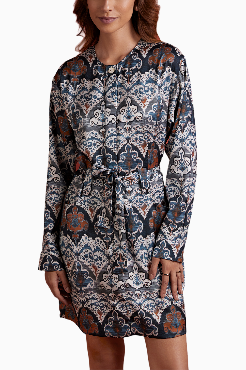Printed Buttoned Delight Dress
