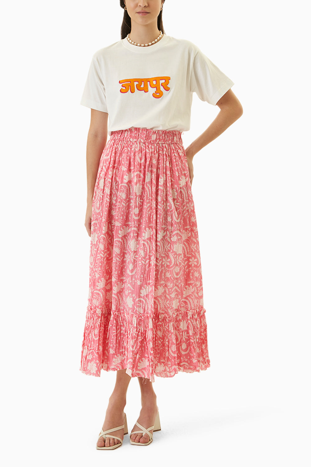 Pink Mysore Skirt