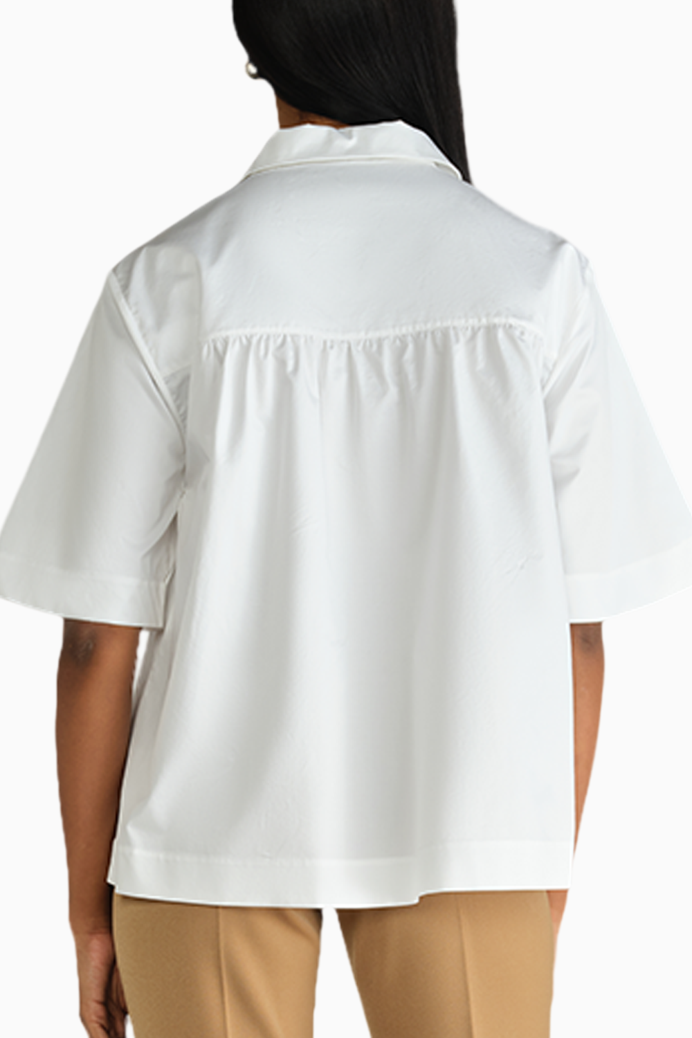 White Egyptian Cotton Bowling Shirt
