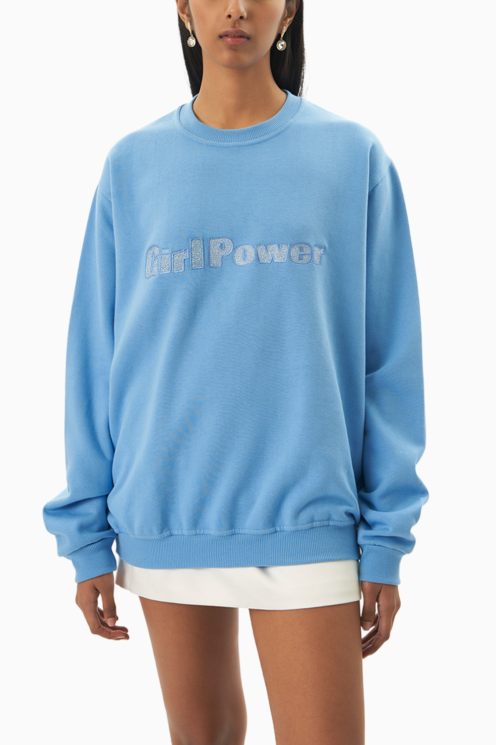Girl Power Embroidered Sweatshirt