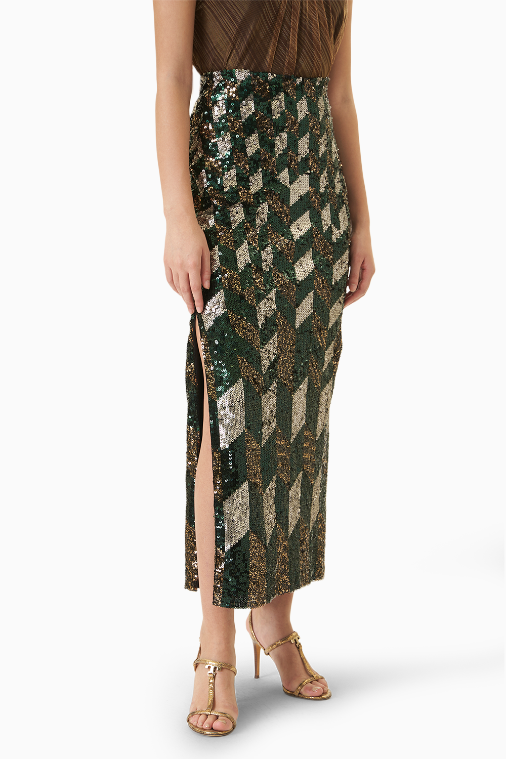 Jewel Tone Sequin Skirt