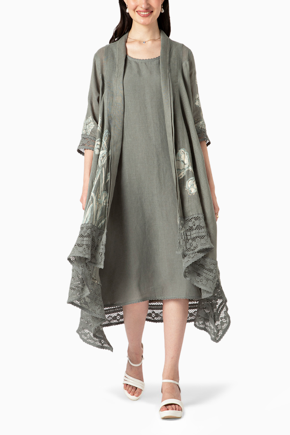 Tulip Jaycee Womens Top Jacket in Leaf
