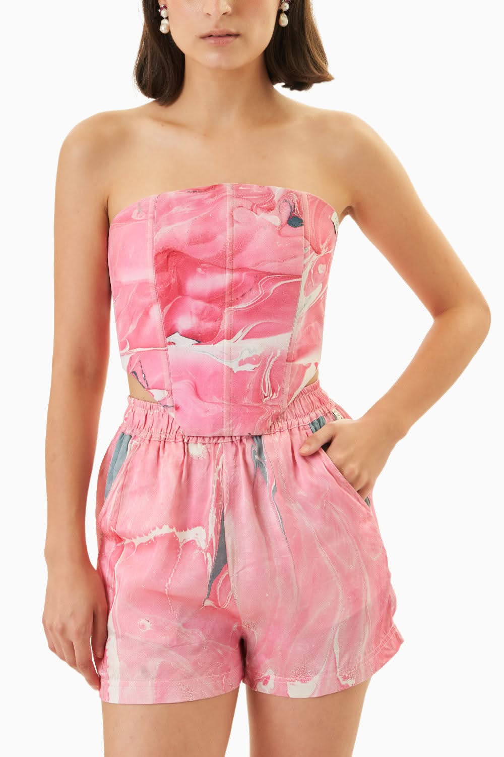 Deandrea Pastel Garden Corset Co-Ord Set
