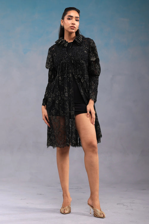 Midnight Tapestry Daphne Fringe Dress