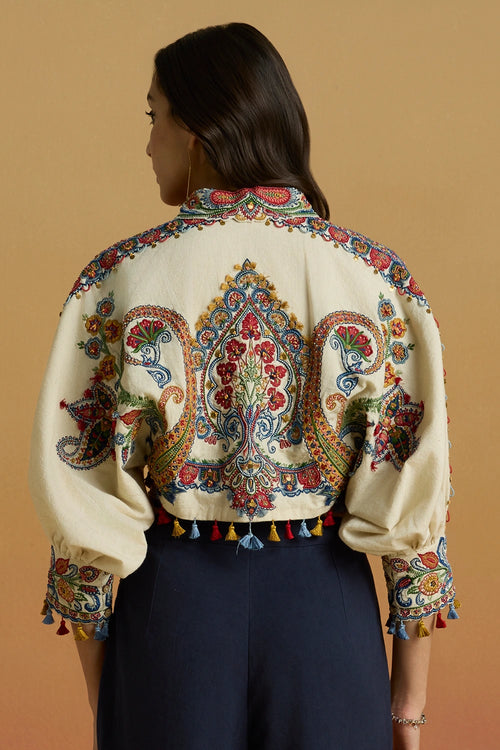 Ivory Kimono Bolero Amaryllis Jacket