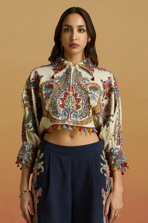 Ivory Kimono Bolero Amaryllis Jacket