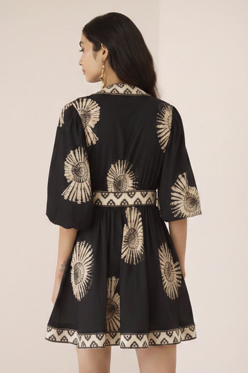 Marlin Mini Nautilus Black Dress