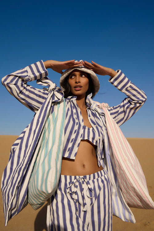 Tijara Blue Stripe Shirt