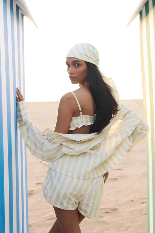 Morjim Yellow Stripe Shorts