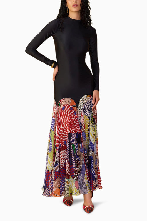 Maeva Black-Multi Dress