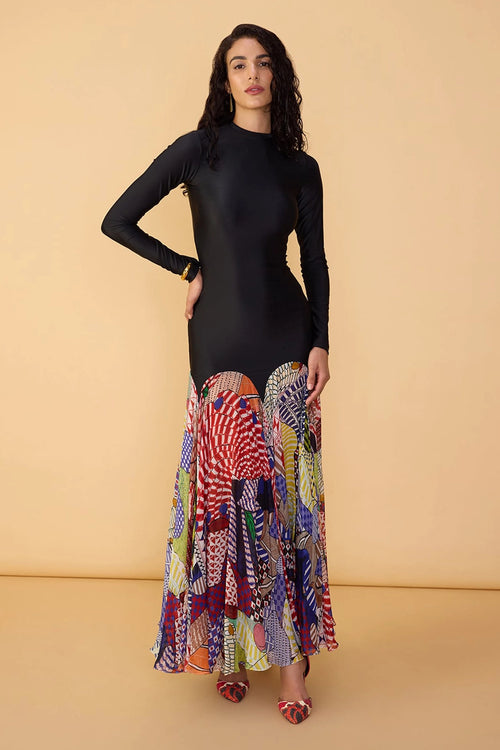 Maeva Black-Multi Dress