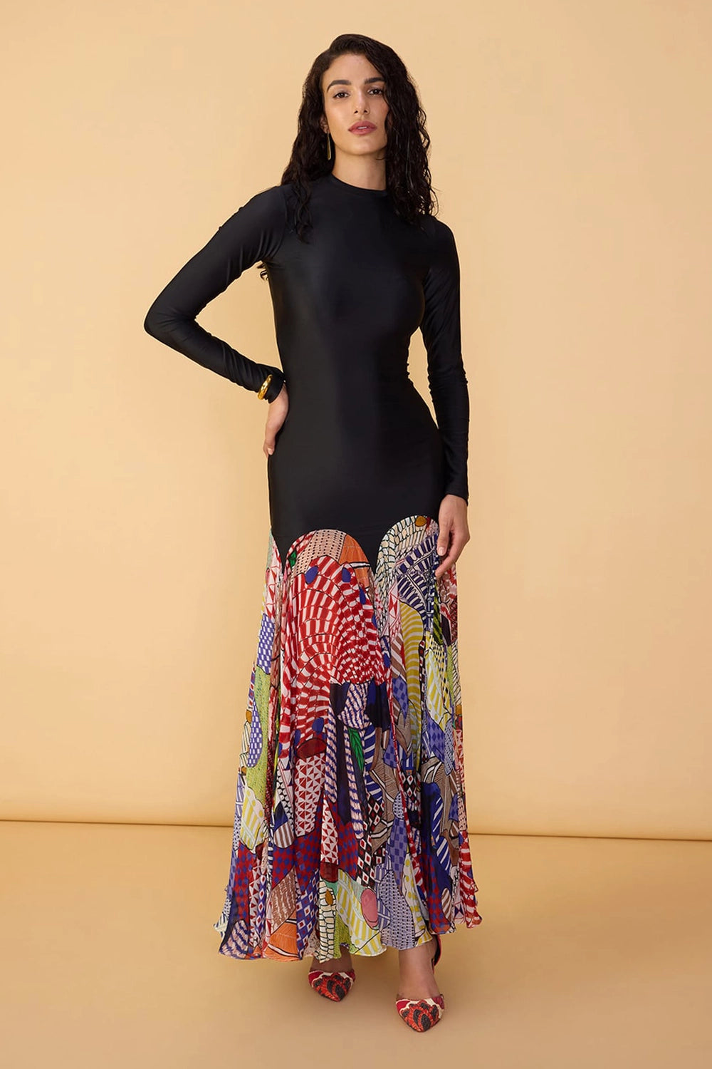 Maeva Black-Multi Dress