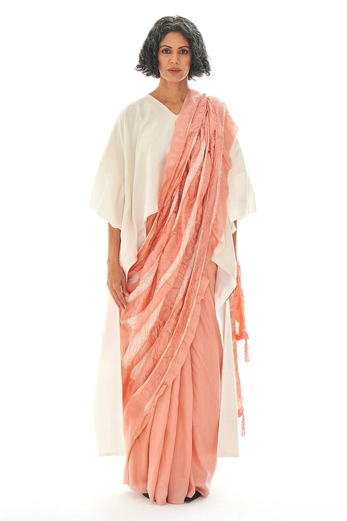 Lateral Mineral Peach Saree