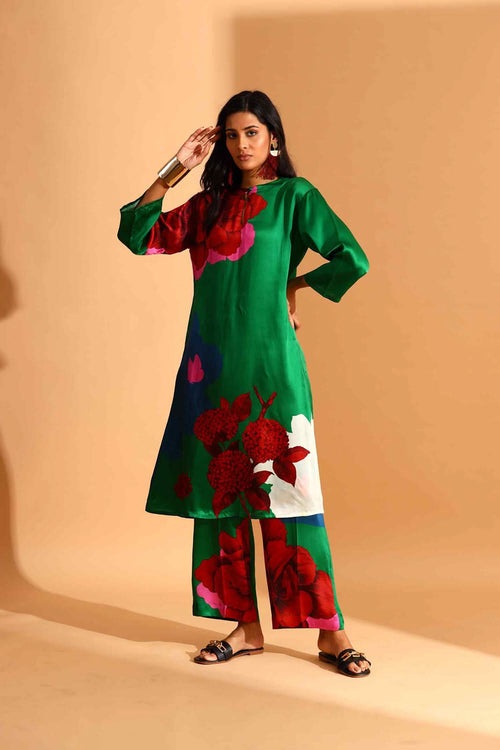Evergreen Kurta & Trousers Co-ord Set