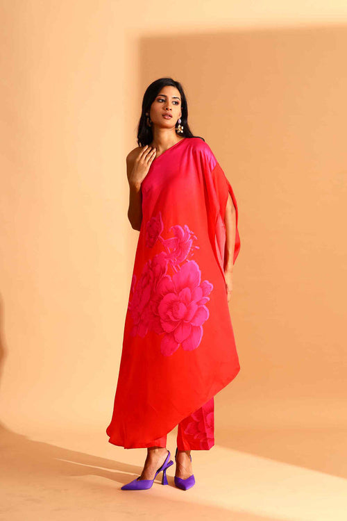 Gul One Shoulder Tunic & Trousers Co-ord Set