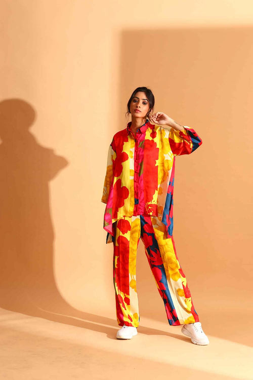 Blazing Marigold Shirt & Trousers Co-ord Set
