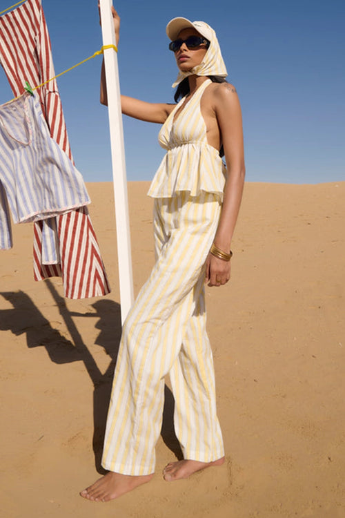 Ellora Yellow Stripe Top