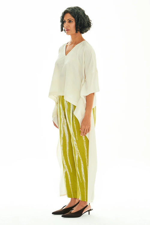 Rhizo Ivory Kaftan Blouse