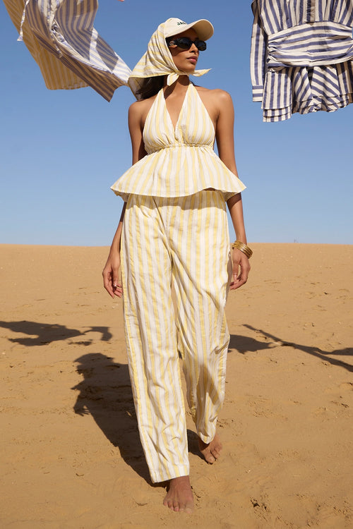 Ajanta Yellow Stripe Pants