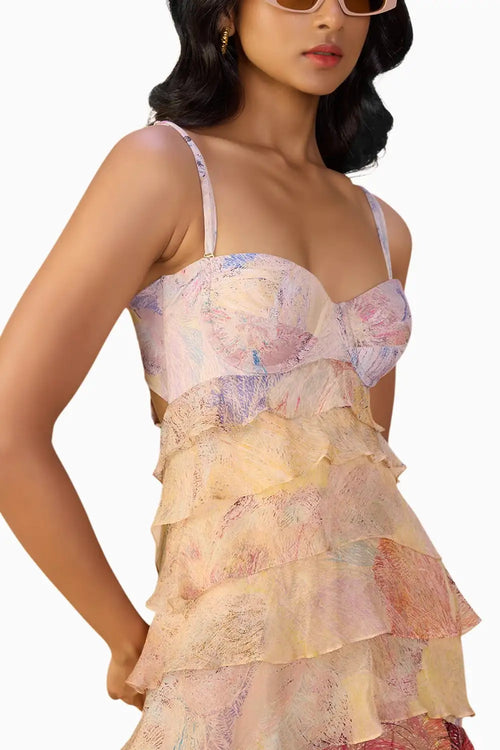 Nude Daisy & Floroscent Daisy Martina Dress