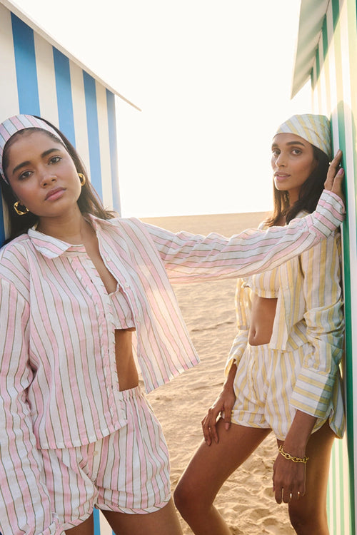Morjim Pink Stripe Shorts