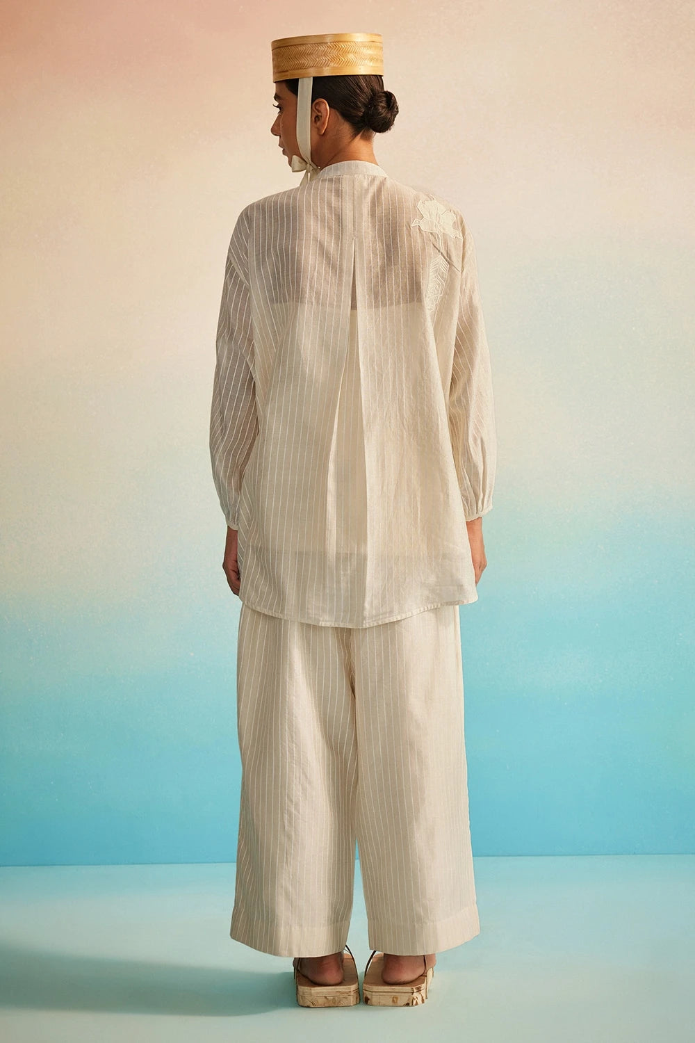 Akai Ito Mandarin Shirt Set