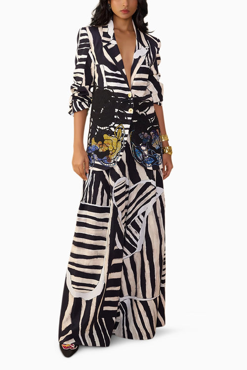 Black & White Stripe Saylor Pants
