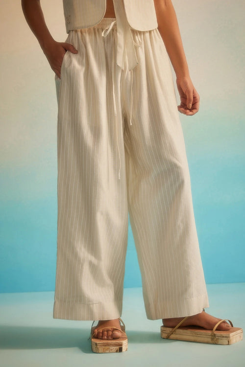 Orimi Reversible Vest and Hama Akari Stripe Pants