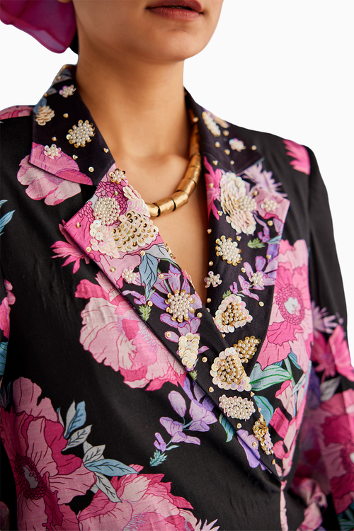 Black Blazer With Sharara