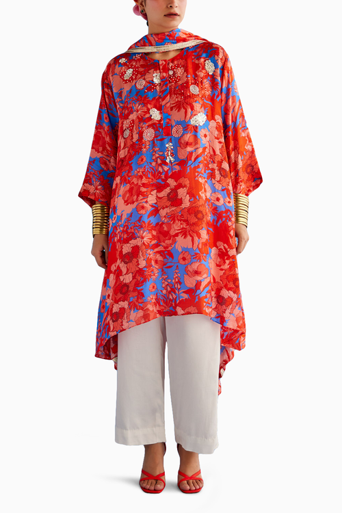 Printed A Line Kurta Set