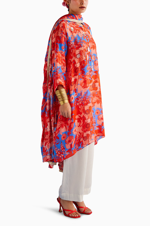 Printed A Line Kurta Set