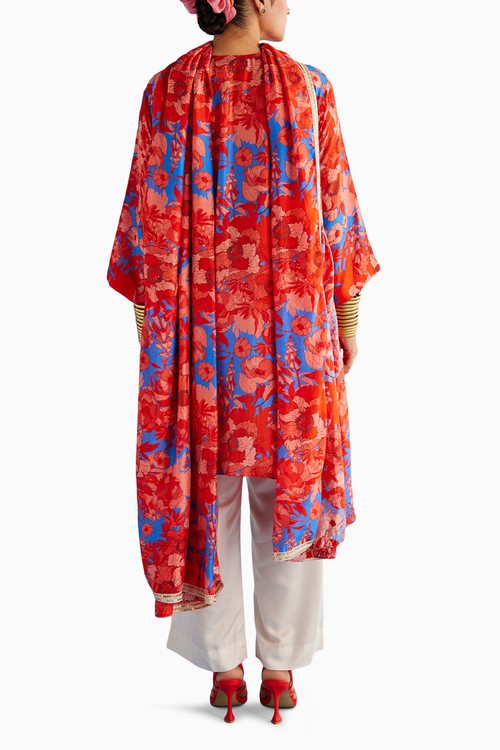 Printed A Line Kurta Set