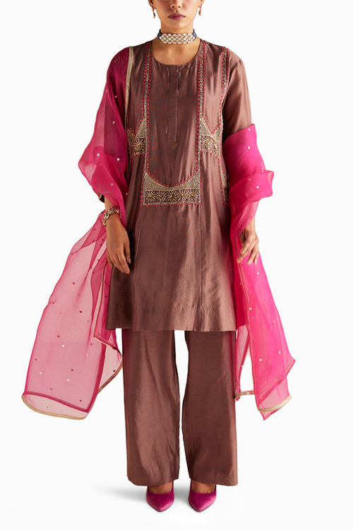 Short Anarkali Set with Dupatta