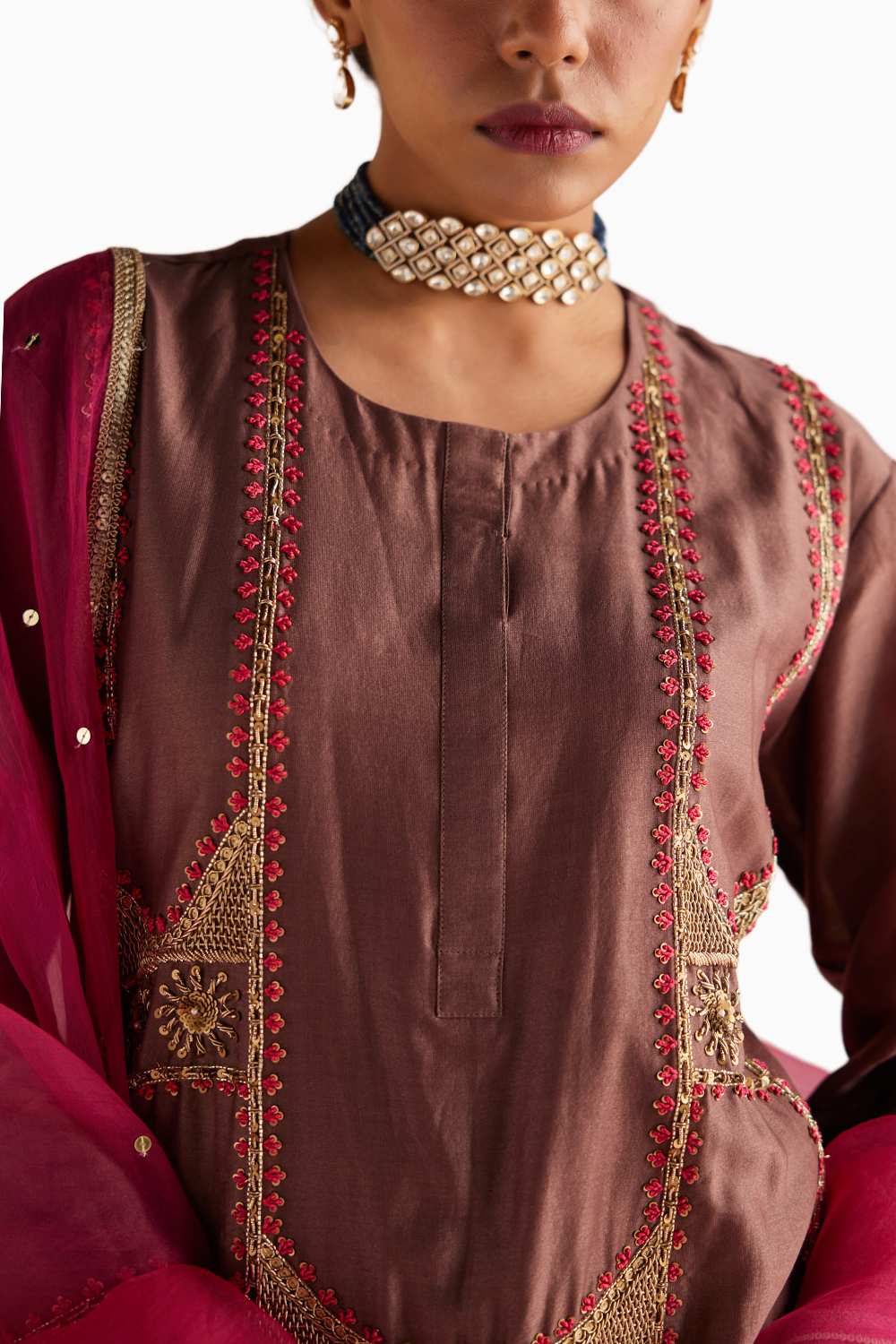 Short Anarkali Set with Dupatta