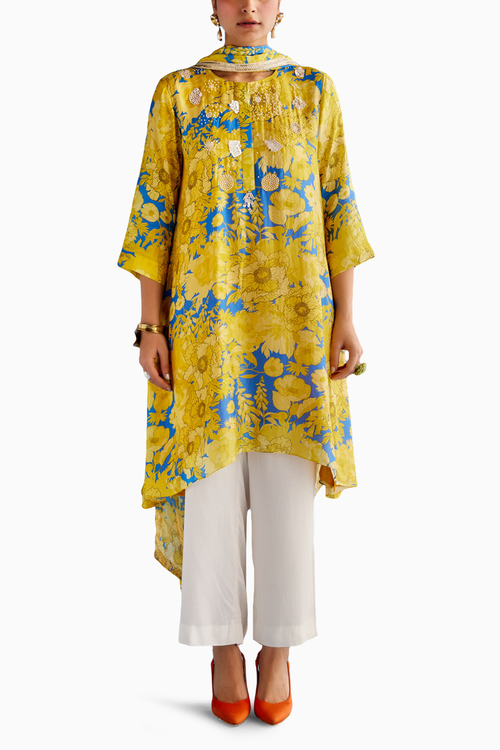 Yellow A-line Suit