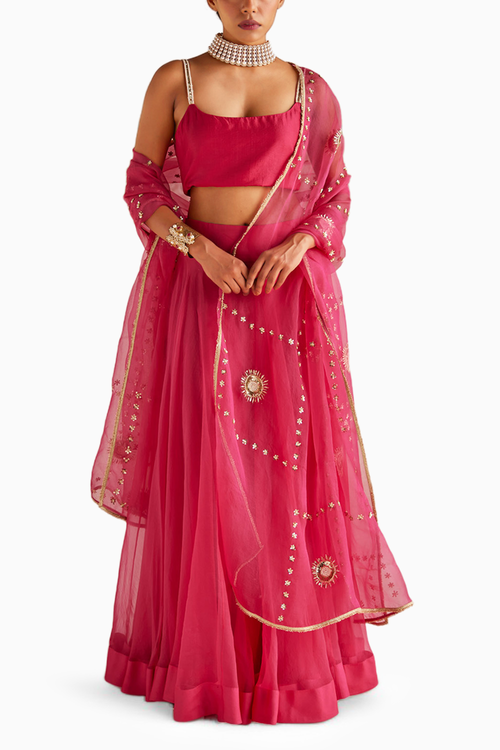 Fuchsia Lehenga Set