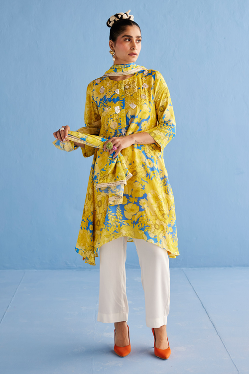 Yellow A-line Suit