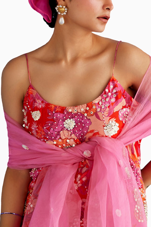 Pink Sharara Set