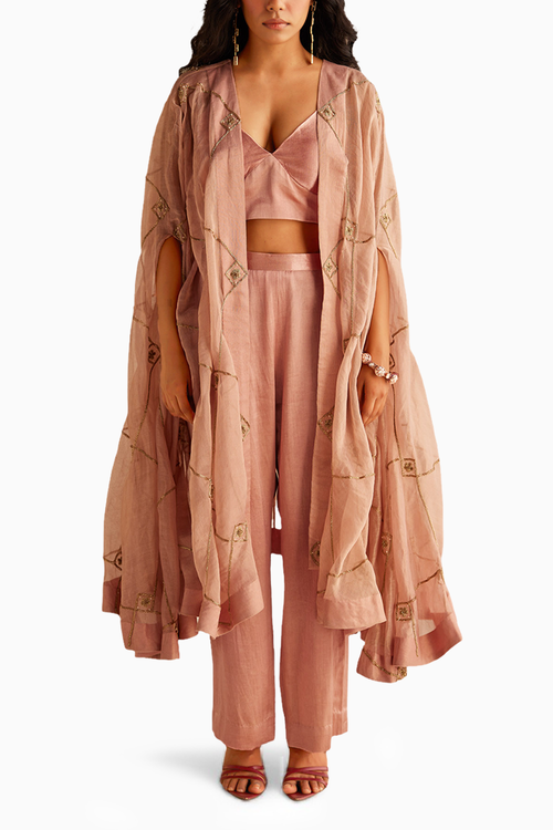 Rose Pink Cape Set