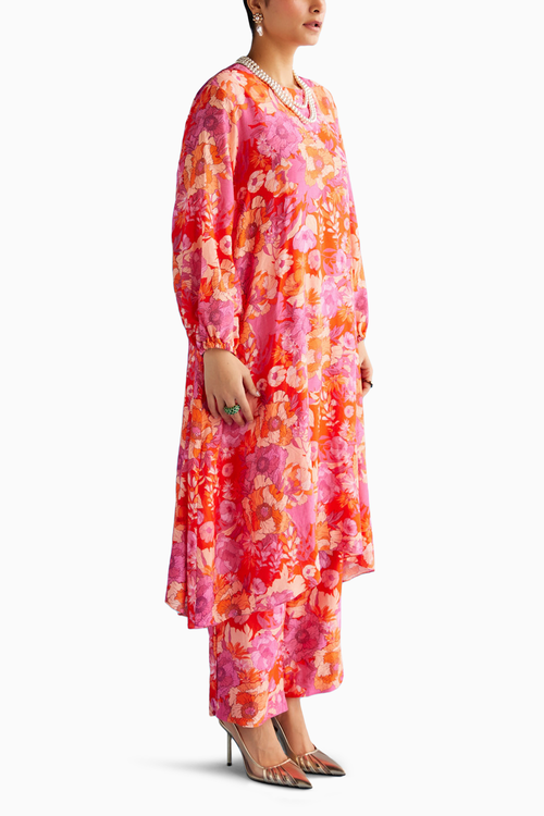 Pink A Line Coord Set