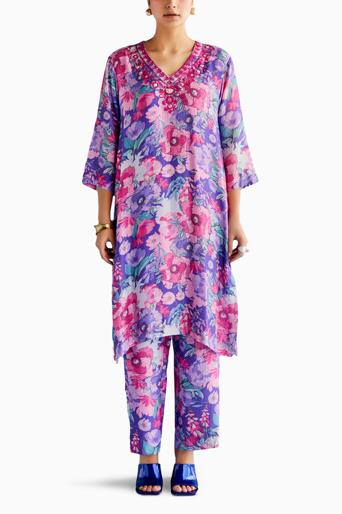 Purple Straight Suit