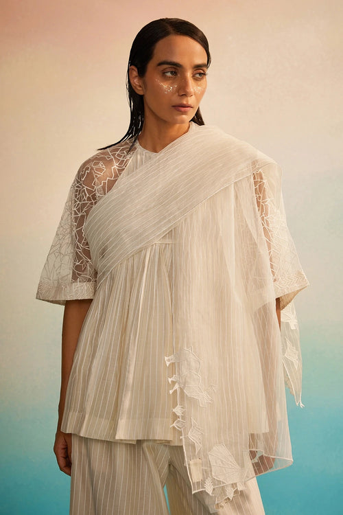 Ami Jaal Raglan Top Set with Dupatta