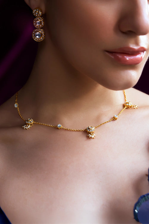 Pakeezah Dainty Kundan Necklace