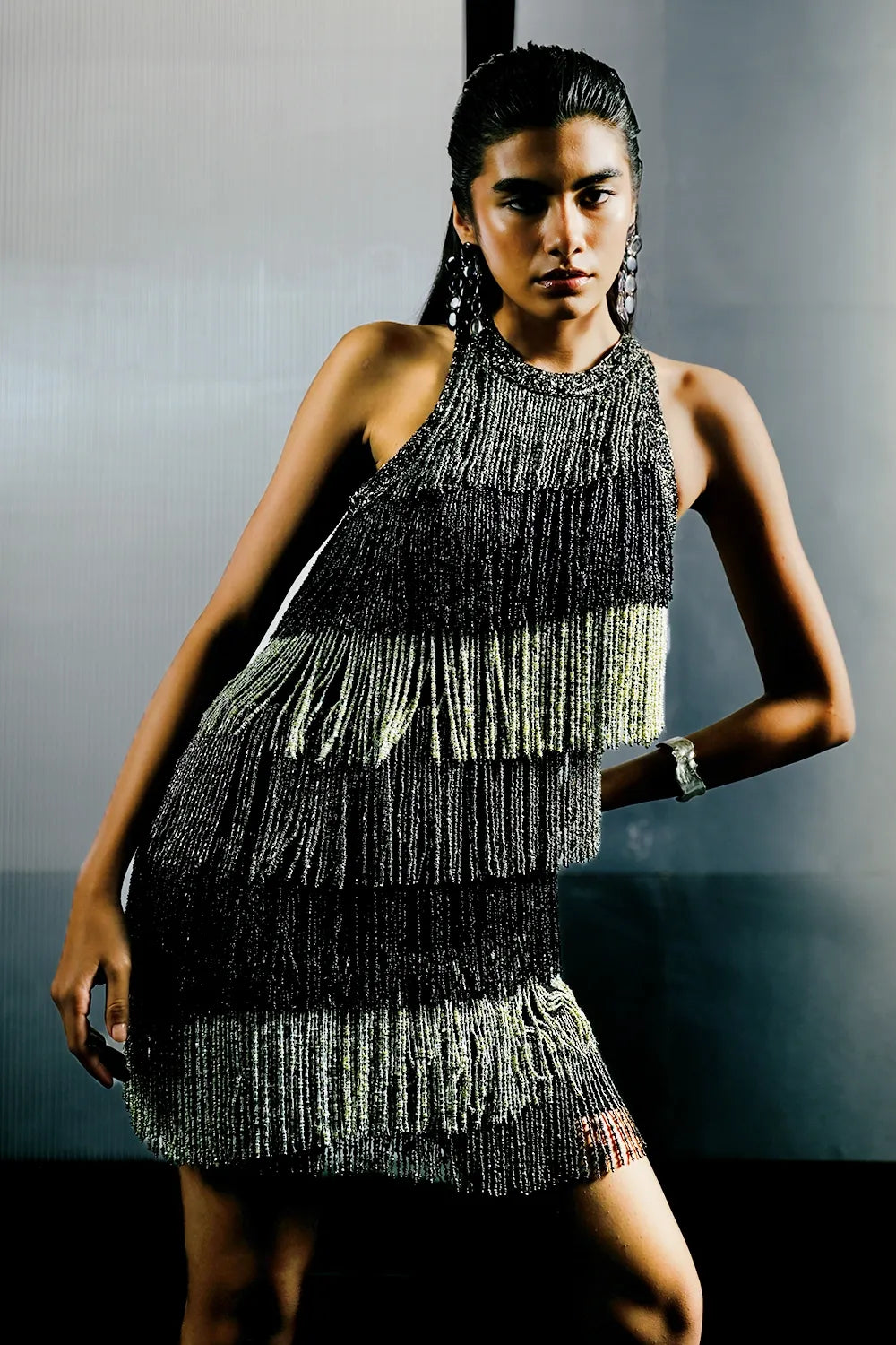 Celestial Fringe Couture Dress