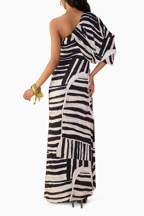 Black & White Stripe Selna Dress