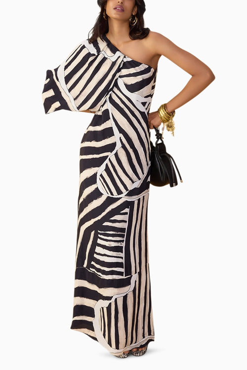 Black & White Stripe Selna Dress