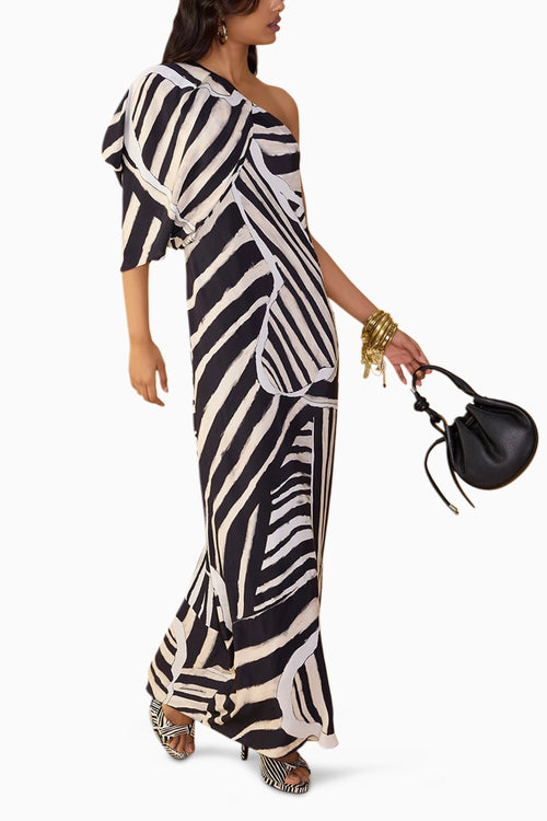 Black & White Stripe Selna Dress